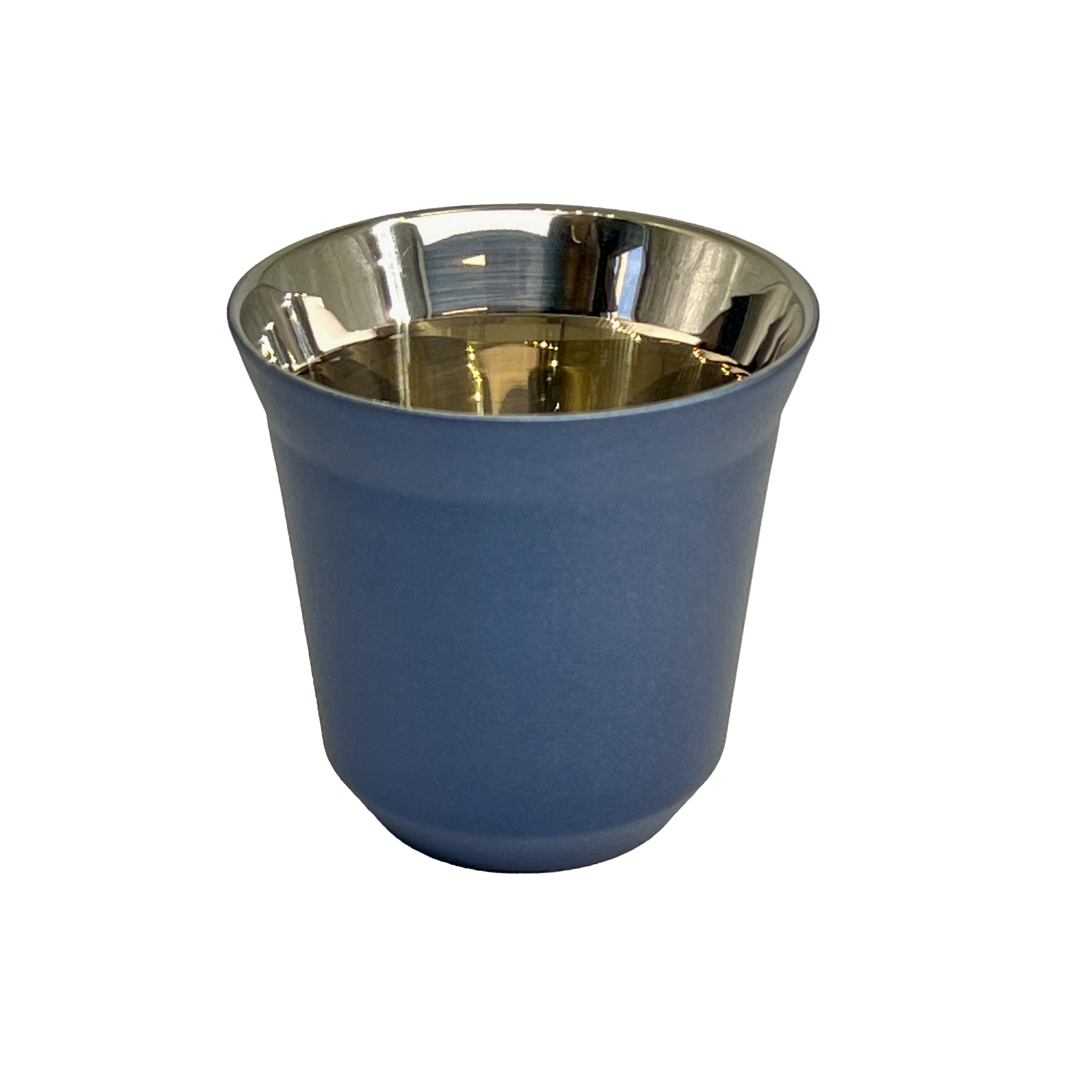 Navy Blue Engraved Single Stainless Steel Demitasse Espresso Cup 80ml - GalacticLasers