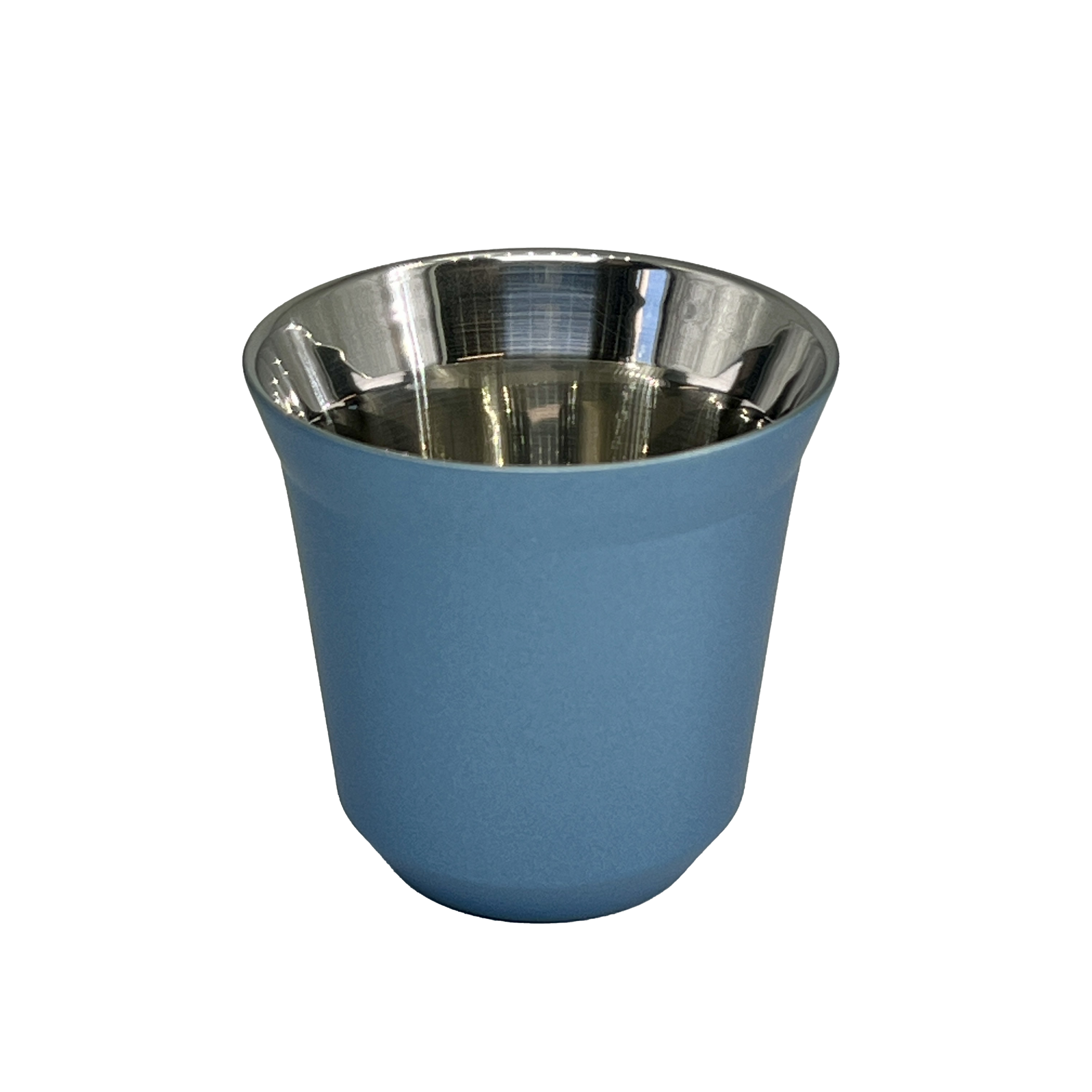 Sky Blue Engraved Single Stainless Steel Demitasse Espresso Cup 80ml - GalacticLasers