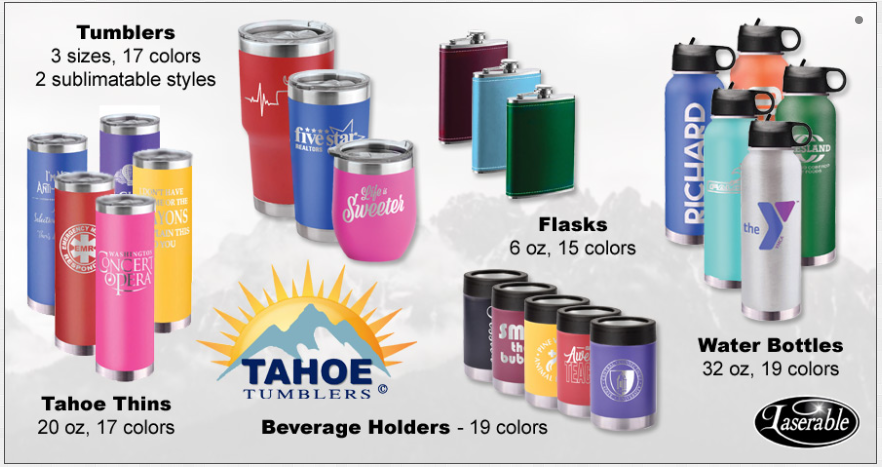 Tahoe Tumblers Shapes