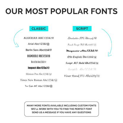 popular fonts used for engraving