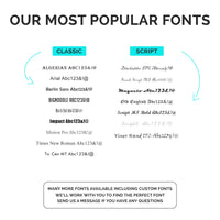 popular fonts for engraving - GalacticLasers