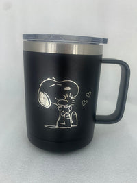 Custom engraved 30oz black stainless steel tumbler - GalacticLasers