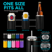4-in-1 drink cooler with laser engraving 10 color options - GalacticLasers