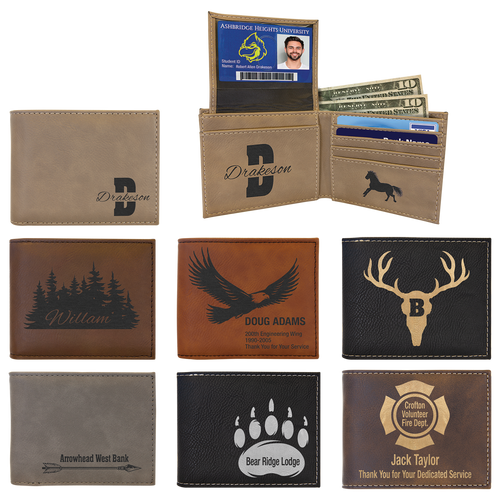 Men's Bifold Leather Wallet - GalacticLasers