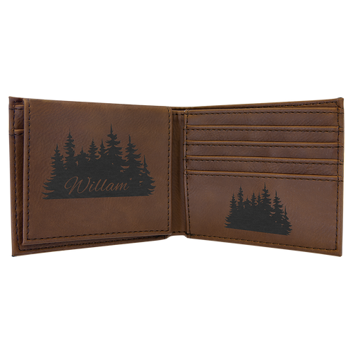 Men's Bifold Leather Wallet - GalacticLasers