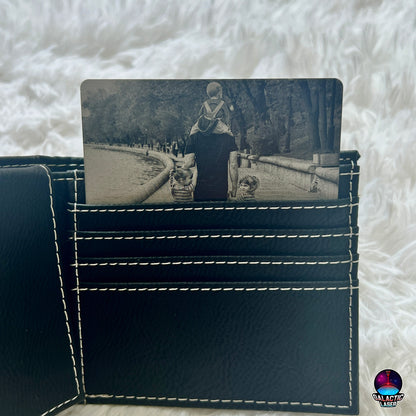 Father's Day Photo Metal Wallet Card - GalacticLasers