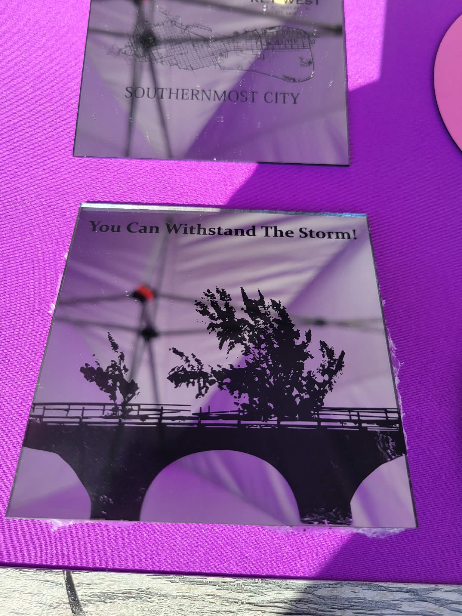 Engraved Glass Mirror