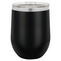 black 12oz Stainless Steel Stemless Wine Tumbler - Galactic Lasers