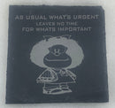 Engraved Slate Coaster with big Mafalda and quote- GalacticLasers